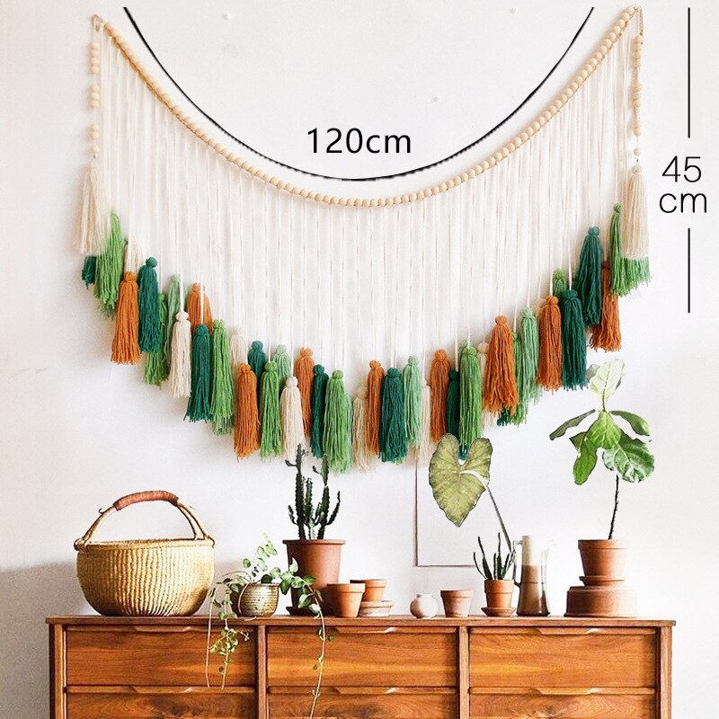 Thumbnail: Wall Decor Tapestry Pastoral Curtain Woven  Livingroom Ins Photo Background