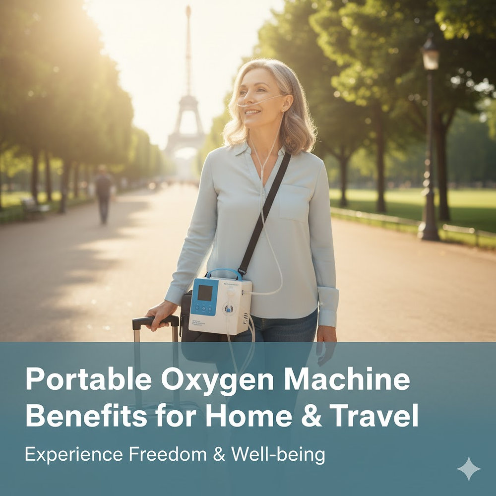 O2 Essential Plan Portable Oxygen Machine Benefits for Home & Travel