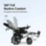 Thumbnail: Full 160 Degree reclining feature of Frido Heavy duty wheelchair available in delhi
