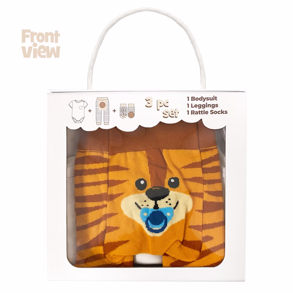 Tiger, 3-Pc Boogie Toes, Tight & Tee Baby Premium Gift Set - Image 6