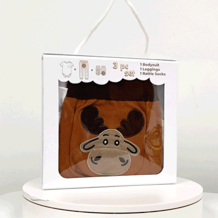 Moose, 3-Pc Boogie Toes, Tight & Tee Baby Premium Gift Set - Image 2