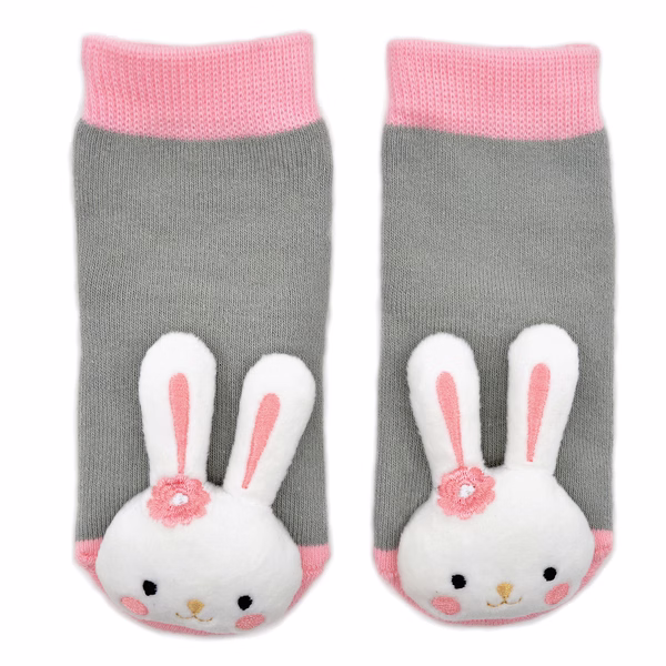 Pink Bunny - Boogie Toes Rattle Socks - Image 2