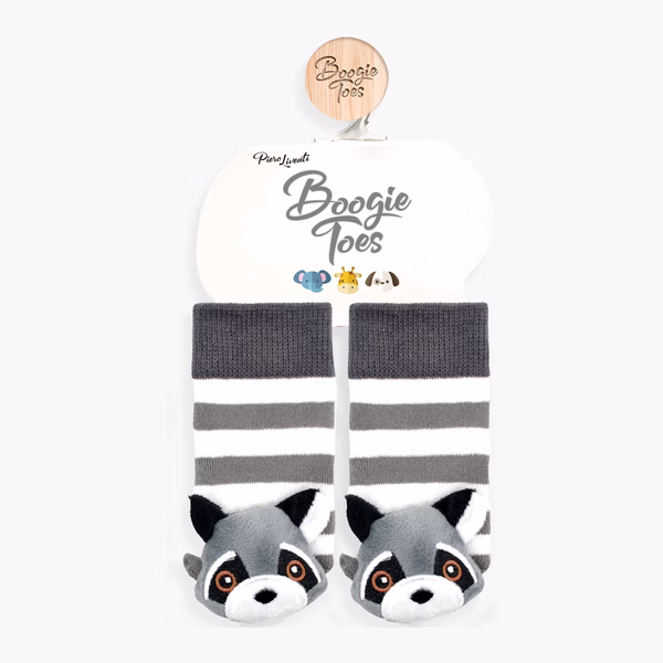 Clever Raccoon Boogie Toes Rattle Socks - Image 3