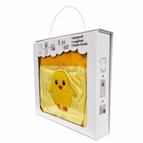 Baby Chic, 3-Pc Boogie Toes, Tight & Tee Baby Premium Gift Set - Image 4