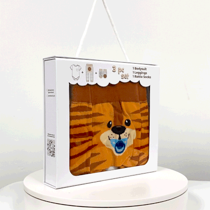 Tiger, 3-Pc Boogie Toes, Tight & Tee Baby Premium Gift Set - Image 2