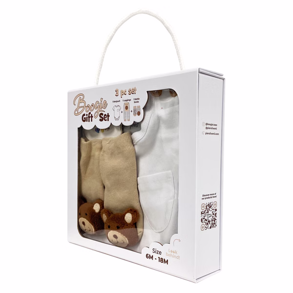 Teddy Bear Boy, 3-Pc Boogie Toes, Tight & Tee Baby Premium Gift Set - Image 3
