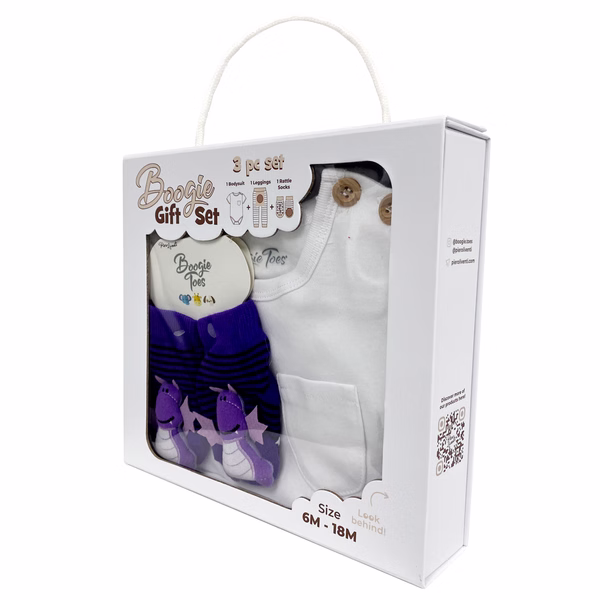 Purple Dragon, 3-Pc Boogie Toes, Tight & Tee Baby Premium Gift Set - Image 3