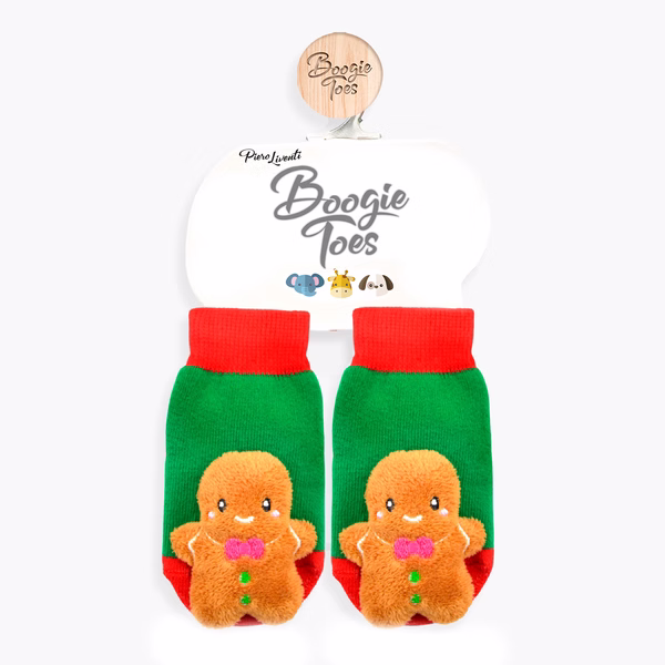 Xmas/Gingerbread, 2-Pc Boogie Toes & Tight Baby Gift Set (6-18m) - Image 4