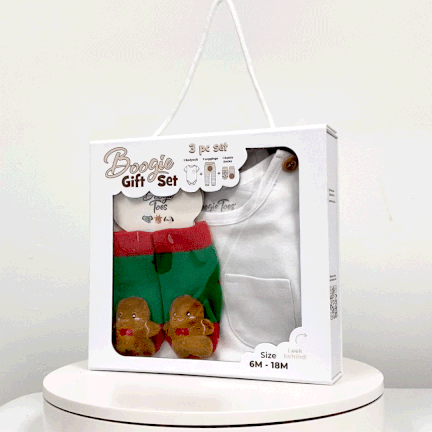Xmas , 3-Pc Boogie Toes, Tight & Tee Baby Premium Gift Set - Image 2