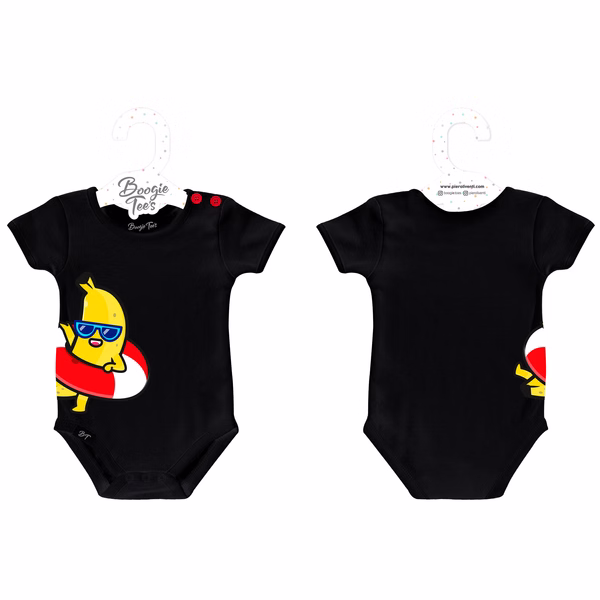 Beach Banana Black Boogie Tee's Huggie Toons - Image 3