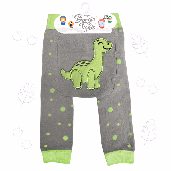 Green Dino - Boogie Tights Baby Leggings - Image 2