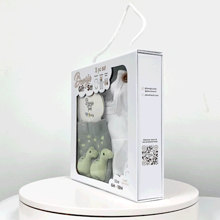 Green Dino, 3-Pc Boogie Toes, Tight & Tee Baby Premium Gift Set - Image 2