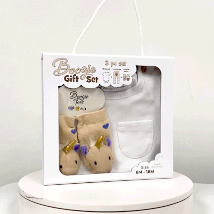 Golden Unicorn, 3-Pc Boogie Toes, Tight & Tee Baby Premium Gift Set - Image 2