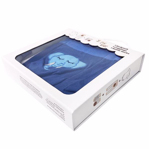 Sleepy Elephant, 3-Pc Boogie Toes, Tight & Tee Baby Premium Gift Set - Image 6