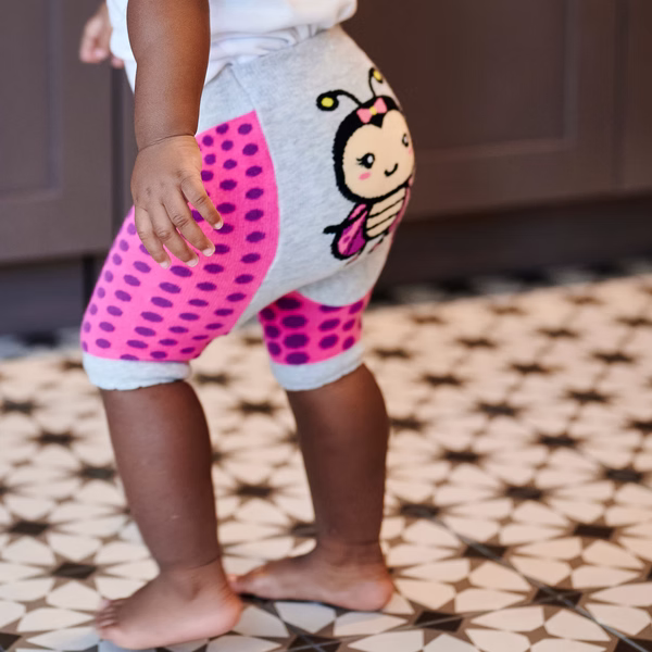 Pink Ladybug Baby Funkie Legging Shorts - Image 3