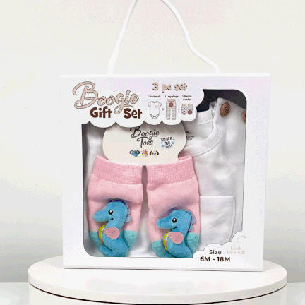 Seahorse, 3-Pc Boogie Toes, Tight & Tee Baby Premium Gift Set - Image 2