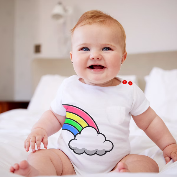 Rainbow White Boogie Tee's Huggie Toons - Image 2