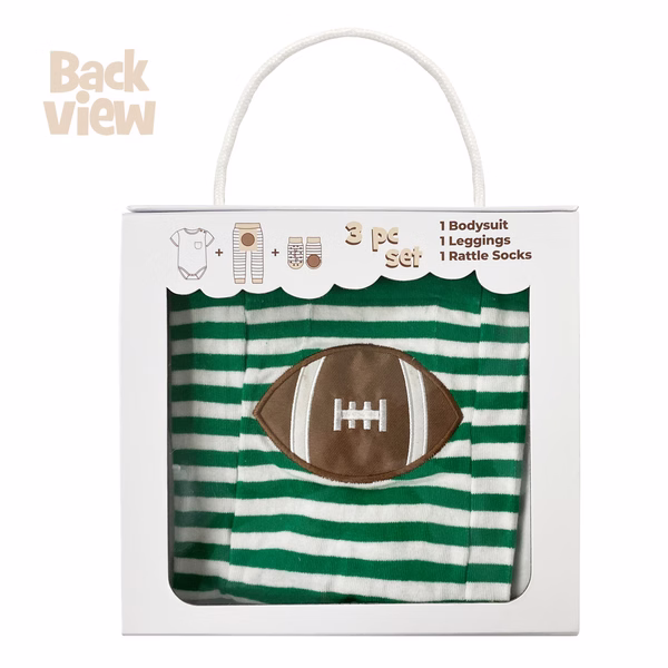 Football, 3-Pc Boogie Toes, Tight & Tee Baby Premium Gift Set - Image 8