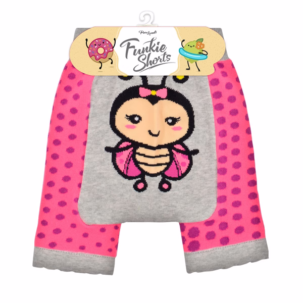 Pink Ladybug Baby Funkie Legging Shorts - Image 5