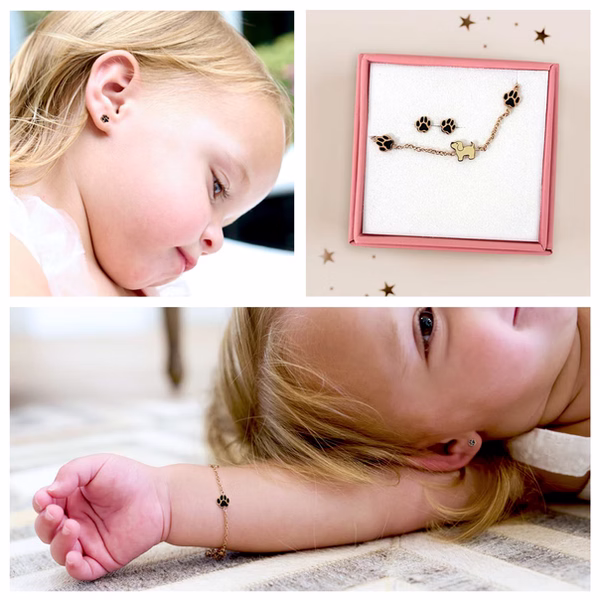 Love Dog Boogie Charms Children Bracelet & Earrings Set - Image 2