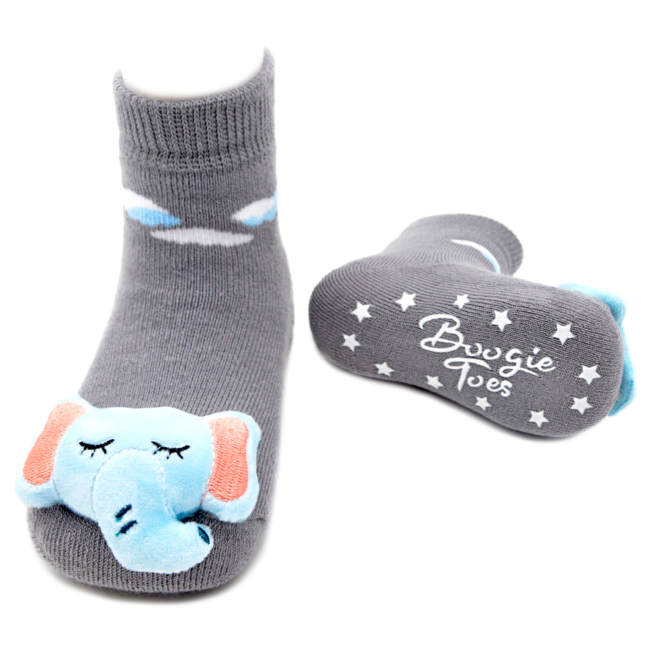 Sleepy Elephant Boogie Toes Rattle Socks