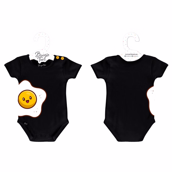 Happy Egg Black Boogie Tee's Huggie Toons - Image 2