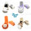 Thumbnail: 4 pc Family Zoo Set Boogie Toes Rattle Socks