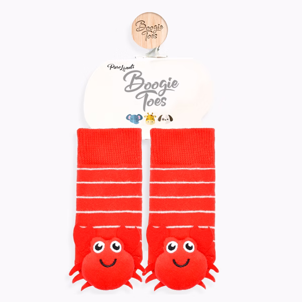 Red Crabby Boogie Toes Rattle Socks - Image 6