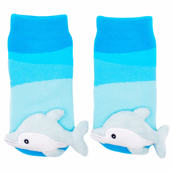 Baby Dolphin Boogie Toes Rattle Socks - Image 2