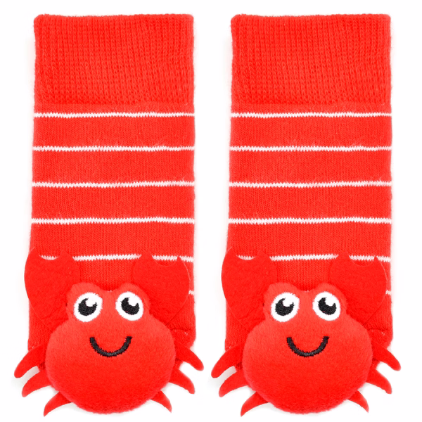 Red Crabby Boogie Toes Rattle Socks - Image 5