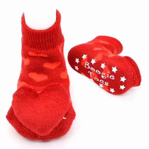 Baby Love Heart Boogie Toes Rattle Socks