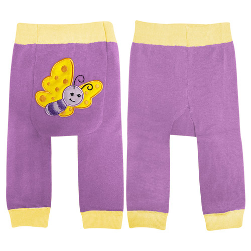 Babyhug Cotton Spandex Mid Thigh Stretchable Shorts with Butterfly Embroidery - Olive Green main image 1