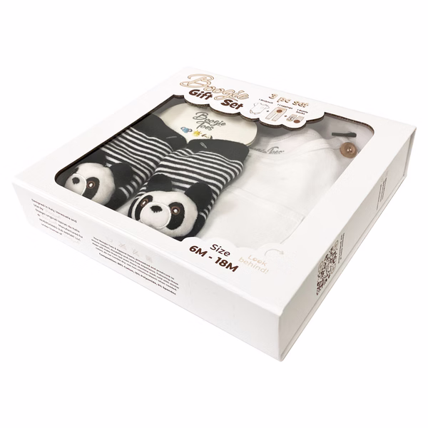 Panda, 3-Pc Boogie Toes, Tight & Tee Baby Premium Gift Set - Image 3