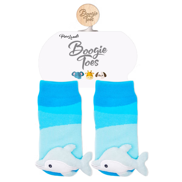 Baby Dolphin Boogie Toes Rattle Socks - Image 3