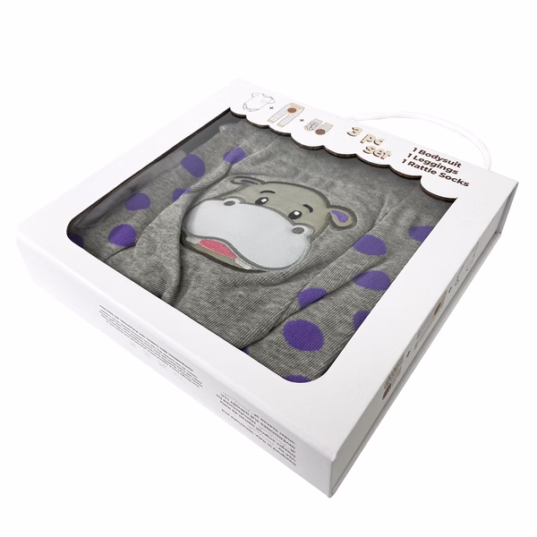 Happy Hippo, 3-Pc Boogie Toes, Tight & Tee Baby Premium Gift Set - Image 6