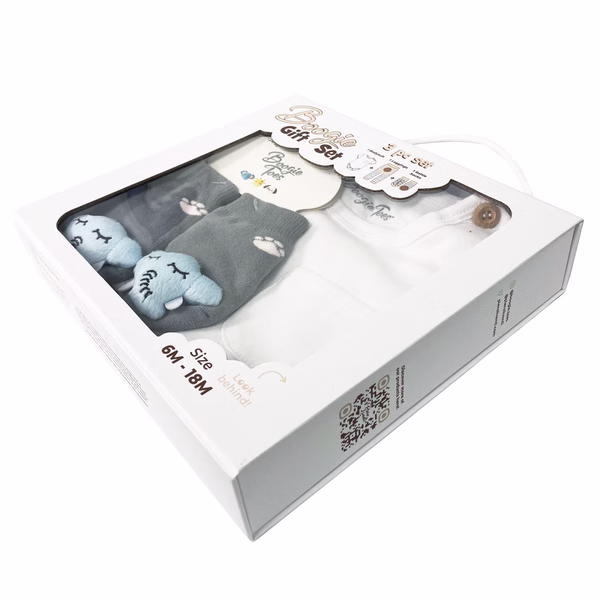 Sleepy Elephant, 3-Pc Boogie Toes, Tight & Tee Baby Premium Gift Set - Image 5