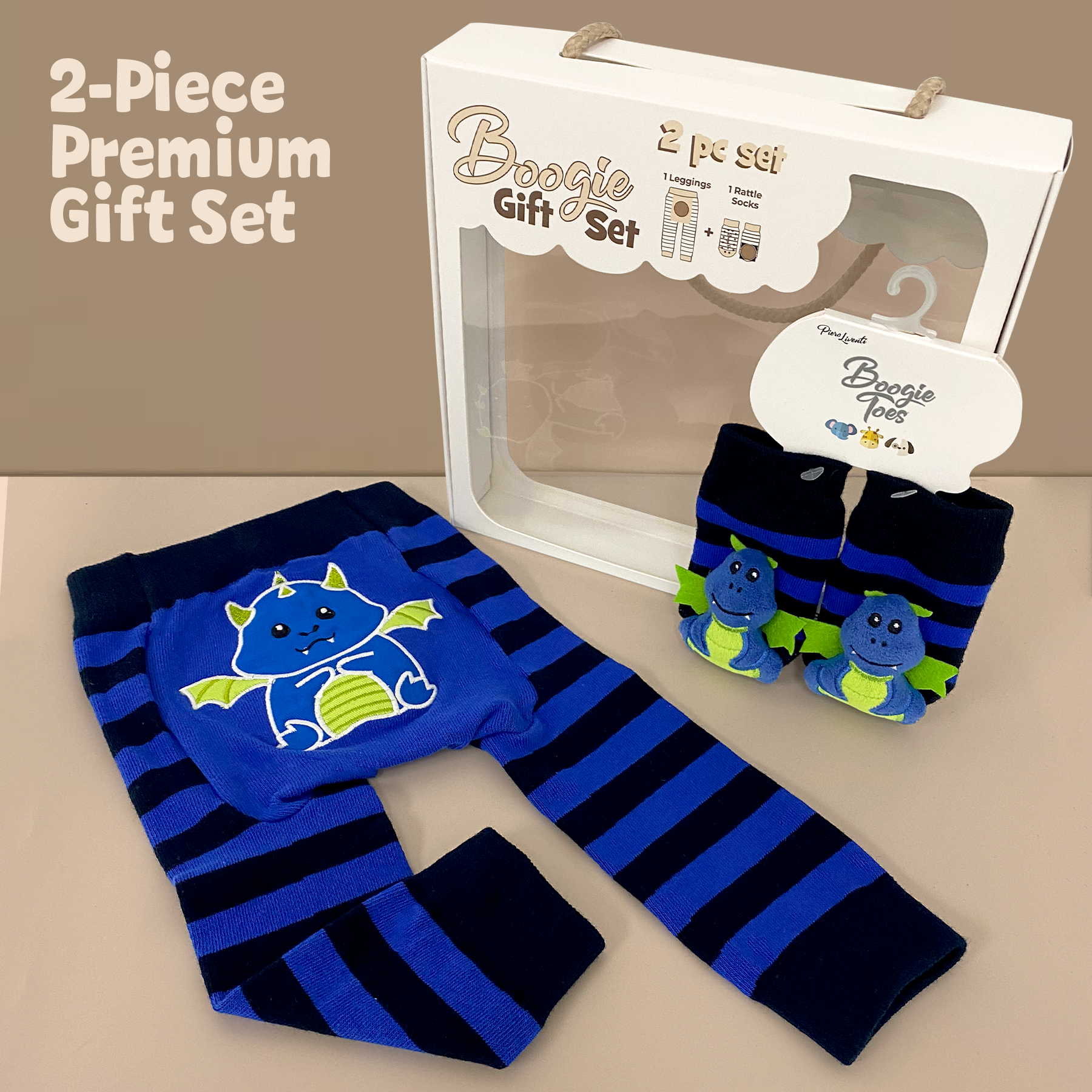 Blue Dragon, 2-Pc Boogie Toes & Tight Baby Gift Set (6-18m)