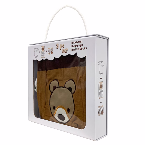 Teddy Bear Boy, 3-Pc Boogie Toes, Tight & Tee Baby Premium Gift Set - Image 4