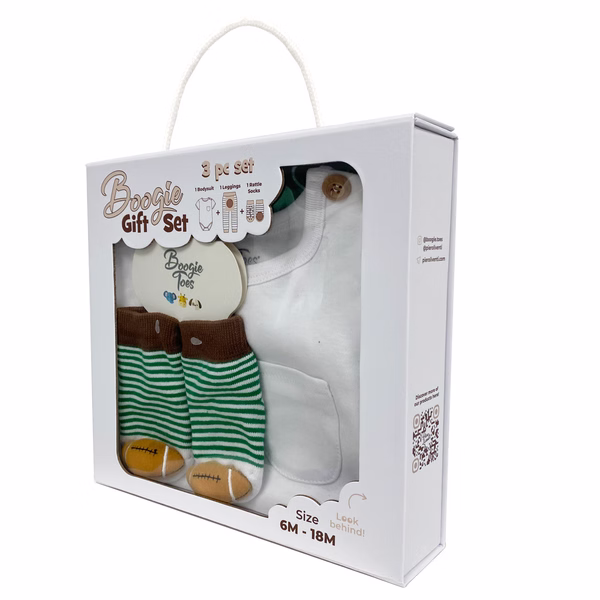Football, 3-Pc Boogie Toes, Tight & Tee Baby Premium Gift Set - Image 3