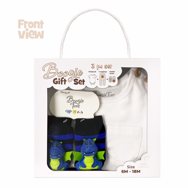 Blue Dragon, 3-Pc Boogie Toes, Tight & Tee Baby Premium Gift Set - Image 5