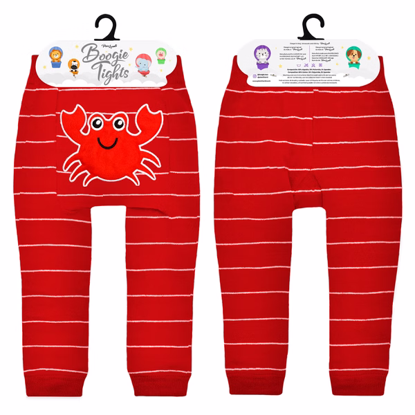 Red Crabby Crab - Boogie Tights Baby Leggings - Image 3