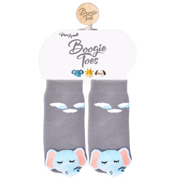 Sleepy Elephant Boogie Toes Rattle Socks - Image 3