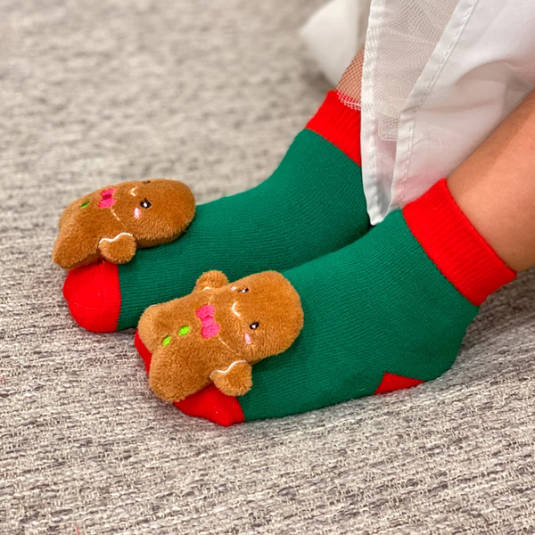 Xmas/Gingerbread, 2-Pc Boogie Toes & Tight Baby Gift Set (6-18m) - Image 2