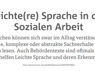 Über Leichte(re) Sprache - ein Artikel in SozialAktuell