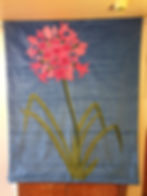 Handmade Velvet Agapanthus Roman Blind Full Length Image