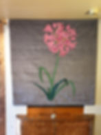 Handmade Velvet Agapanthus Roman Blind Full Length Image