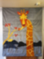 Handmade Velvet Giraffe Roman Blind Full Length Image