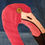 Thumbnail: Handmade Velvet Flamingo Roman Blind Close Up Image