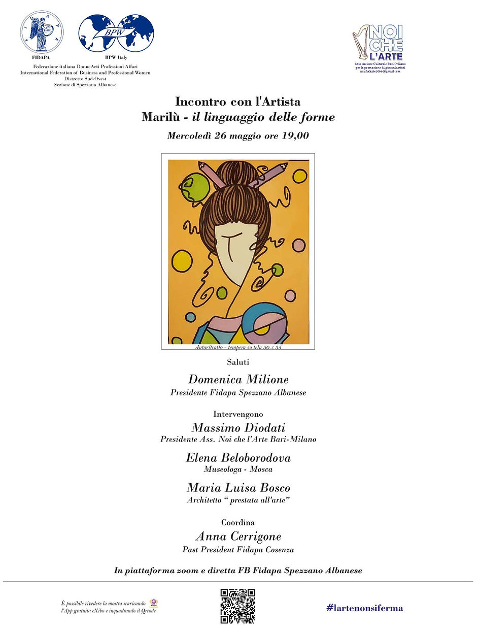 locandina evento "incontro con l'artista"