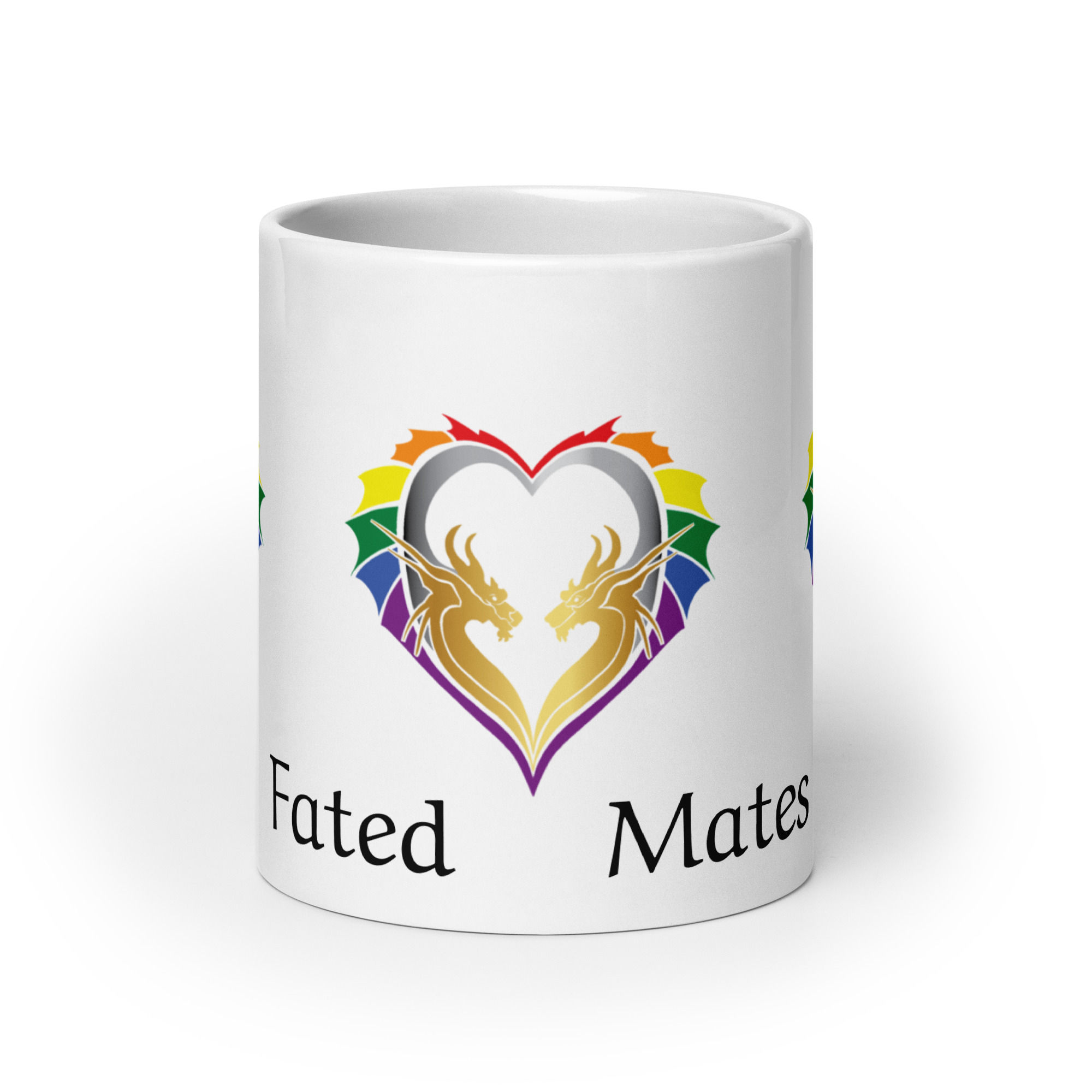 Pride Logo White Glossy Mug 20 oz